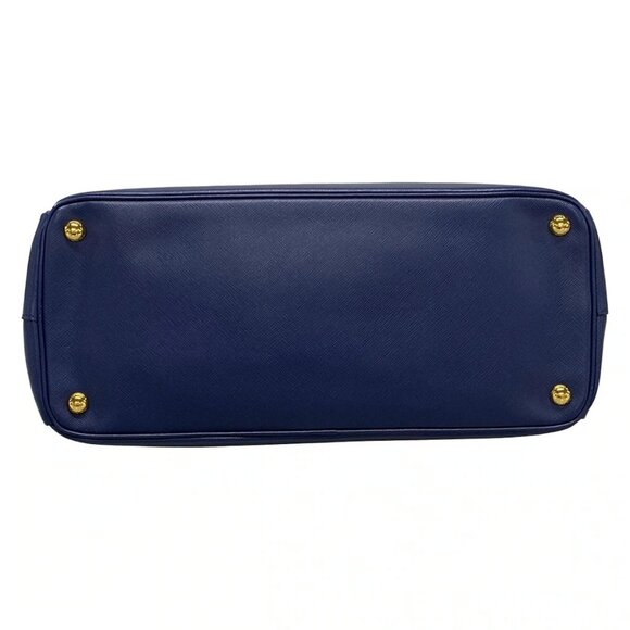 Auth PRADA Galleria Large Bag (Women's) Blue Saffiano Lux (Leather) Tote Bag - Picture 6 of 15
